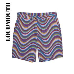 Loudmouth Men's Colorful Wave Pattern Heritage Shorts NEW